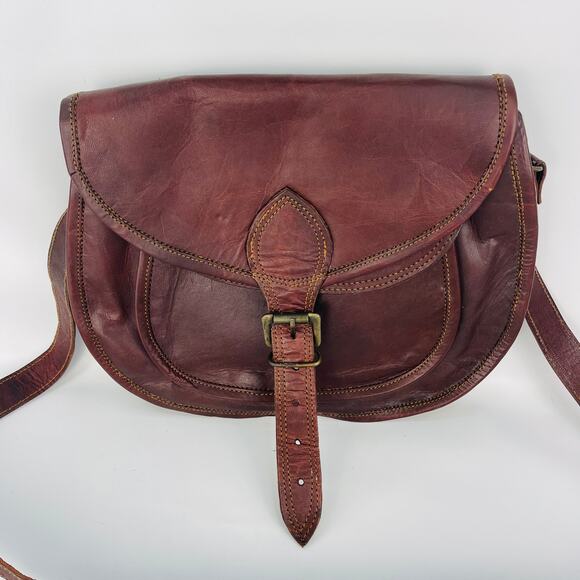 M&H Genuine Leather Shoulder Bag - Read Description - Picture 1 of 7